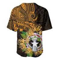 Northern Mariana Islands Ylang-ylang Mwarmwar Baseball Jersey Polynesian Gold Style LT9 - Polynesian Pride