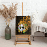 Northern Mariana Islands Ylang-ylang Mwarmwar Canvas Wall Art Polynesian Gold Style LT9 - Polynesian Pride