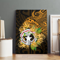 Northern Mariana Islands Ylang-ylang Mwarmwar Canvas Wall Art Polynesian Gold Style LT9 - Polynesian Pride