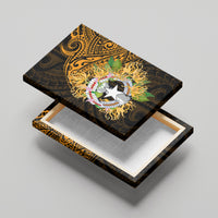Northern Mariana Islands Ylang-ylang Mwarmwar Canvas Wall Art Polynesian Gold Style LT9 - Polynesian Pride