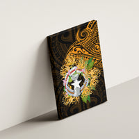 Northern Mariana Islands Ylang-ylang Mwarmwar Canvas Wall Art Polynesian Gold Style LT9 - Polynesian Pride