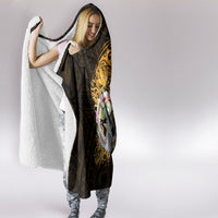 Northern Mariana Islands Ylang-ylang Mwarmwar Hooded Blanket Polynesian Gold Style LT9 - Polynesian Pride
