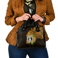Northern Mariana Islands Ylang-ylang Mwarmwar Shoulder Handbag Polynesian Gold Style LT9 - Polynesian Pride