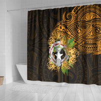 Northern Mariana Islands Ylang-ylang Mwarmwar Shower Curtain Polynesian Gold Style LT9 - Polynesian Pride