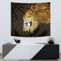 Northern Mariana Islands Ylang-ylang Mwarmwar Tapestry Polynesian Gold Style LT9 - Polynesian Pride