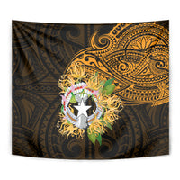 Northern Mariana Islands Ylang-ylang Mwarmwar Tapestry Polynesian Gold Style LT9 - Polynesian Pride