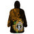 Northern Mariana Islands Ylang-ylang Mwarmwar Wearable Blanket Hoodie Polynesian Gold Style LT9 - Polynesian Pride