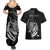 Personalised FSM Culture Day Couples Matching Summer Maxi Dress and Hawaiian Shirt Hammerhead Shark Tribal 2024 LT9 - Polynesian Pride