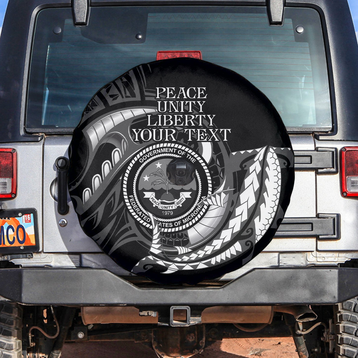 Personalised FSM Culture Day Spare Tire Cover Hammerhead Shark Tribal 2024