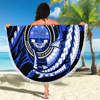 Personalised Chuuk FSM Culture Day Beach Blanket Hammerhead Shark Tattoo 2024 LT9 - Polynesian Pride