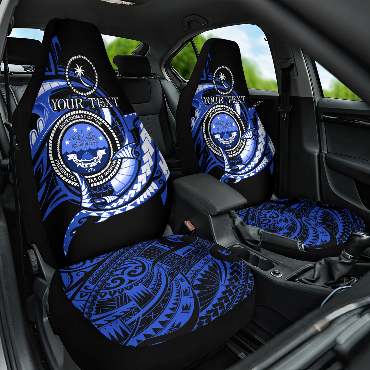 Personalised Chuuk FSM Culture Day Car Seat Cover Hammerhead Shark Tattoo 2024
