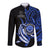Personalised Chuuk FSM Culture Day Long Sleeve Button Shirt Hammerhead Shark Tattoo 2024 LT9 Unisex Blue - Polynesian Pride