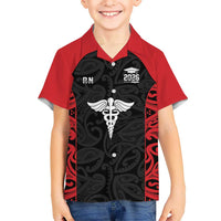New Zealand Nurse RN 2026 Personalised Kid Hawaiian Shirt Red Maori Pattern Cultural Pride LT9 Kid Red - Polynesian Pride