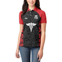 New Zealand Nurse RN 2026 Personalised Women Polo Shirt Red Maori Pattern Cultural Pride