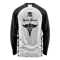 New Zealand Nurse RN 2026 Personalised Long Sleeve Shirt White Maori Pattern Cultural Pride LT9 - Polynesian Pride