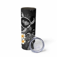 Hawaii Maui Islands Pacific Plumeria Skinny Tumbler White Polynesian Tattoo