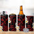 Hawaii Oahu Islands Pacific Plumeria 4 in 1 Can Cooler Tumbler Red Polynesian Tattoo