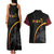 Papua New Guinea 50th Independence Day Couples Matching Tank Maxi Dress and Hawaiian Shirt Simple Oro Tapa Pattern - Polynesian Pride