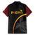 Papua New Guinea 50th Independence Day Family Matching Off Shoulder Short Dress and Hawaiian Shirt Simple Oro Tapa Pattern - Polynesian Pride