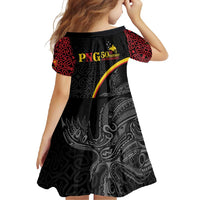 Papua New Guinea 50th Independence Day Family Matching Short Sleeve Bodycon Dress and Hawaiian Shirt Simple Oro Tapa Pattern LT9 - Polynesian Pride