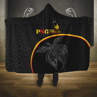 Papua New Guinea 50th Independence Day Hooded Blanket Simple Oro Tapa Pattern - Polynesian Pride