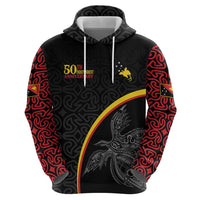 Papua New Guinea 50th Independence Day Hoodie Simple Oro Tapa Pattern - Polynesian Pride