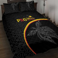 Papua New Guinea 50th Independence Day Quilt Bed Set Simple Oro Tapa Pattern - Polynesian Pride