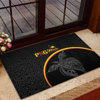 Papua New Guinea 50th Independence Day Rubber Doormat Simple Oro Tapa Pattern - Polynesian Pride