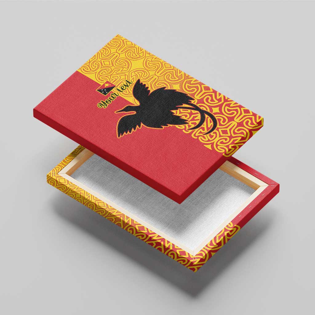 Papua New Guinea Oro Tapa Personalised Canvas Wall Art Simple Bird of Paradise Style - Polynesian Pride