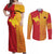 Papua New Guinea Oro Tapa Personalised Couples Matching Off Shoulder Maxi Dress and Long Sleeve Button Shirt Simple Bird of Paradise Style - Polynesian Pride