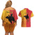 Papua New Guinea Oro Tapa Personalised Couples Matching Off Shoulder Short Dress and Hawaiian Shirt Simple Bird of Paradise Style - Polynesian Pride