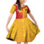 Papua New Guinea Oro Tapa Personalised Family Matching Off Shoulder Short Dress and Hawaiian Shirt Simple Bird of Paradise Style - Polynesian Pride