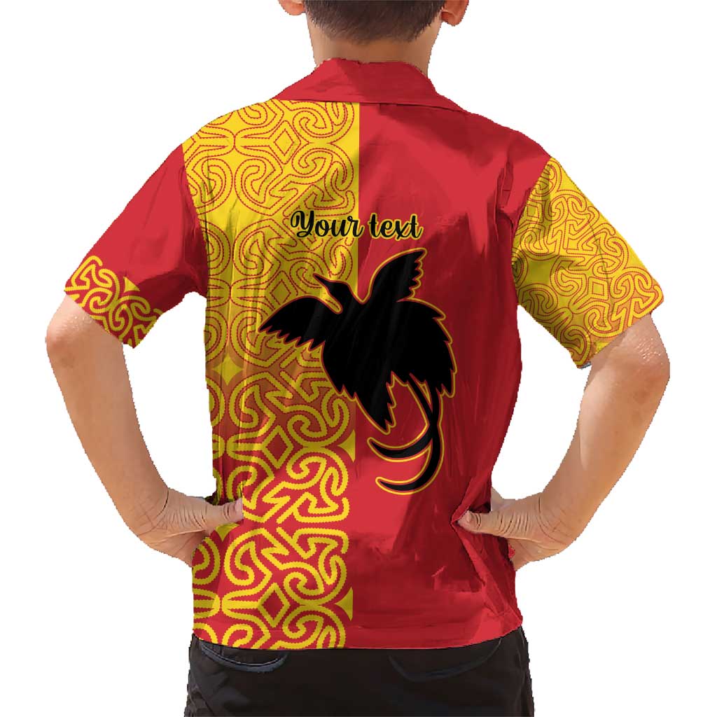Papua New Guinea Oro Tapa Personalised Family Matching Short Sleeve Bodycon Dress and Hawaiian Shirt Simple Bird of Paradise Style - Polynesian Pride