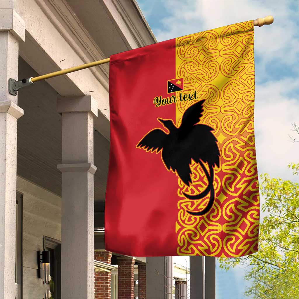 Papua New Guinea Oro Tapa Personalised Garden Flag Simple Bird of Paradise Style - Polynesian Pride