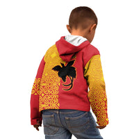 Papua New Guinea Oro Tapa Personalised Kid Hoodie Simple Bird of Paradise Style - Polynesian Pride