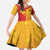 Papua New Guinea Oro Tapa Personalised Kid Short Sleeve Dress Simple Bird of Paradise Style - Polynesian Pride