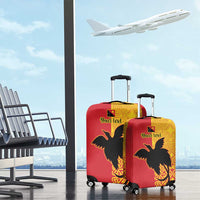 Papua New Guinea Oro Tapa Personalised Luggage Cover Simple Bird of Paradise Style - Polynesian Pride