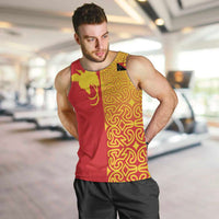Papua New Guinea Oro Tapa Personalised Men Tank Top Simple Bird of Paradise Style - Polynesian Pride