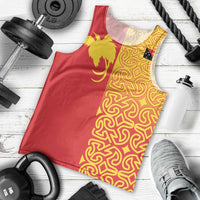 Papua New Guinea Oro Tapa Personalised Men Tank Top Simple Bird of Paradise Style - Polynesian Pride