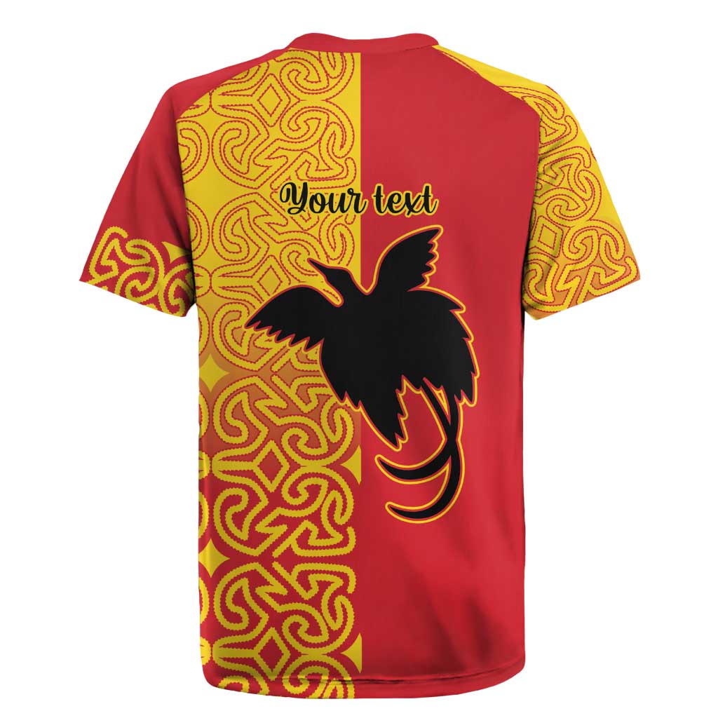 Papua New Guinea Oro Tapa Personalised Rugby Jersey Simple Bird of Paradise Style - Polynesian Pride
