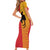 Papua New Guinea Oro Tapa Personalised Short Sleeve Bodycon Dress Simple Bird of Paradise Style - Polynesian Pride