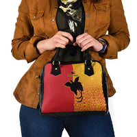 Papua New Guinea Oro Tapa Personalised Shoulder Handbag Simple Bird of Paradise Style - Polynesian Pride