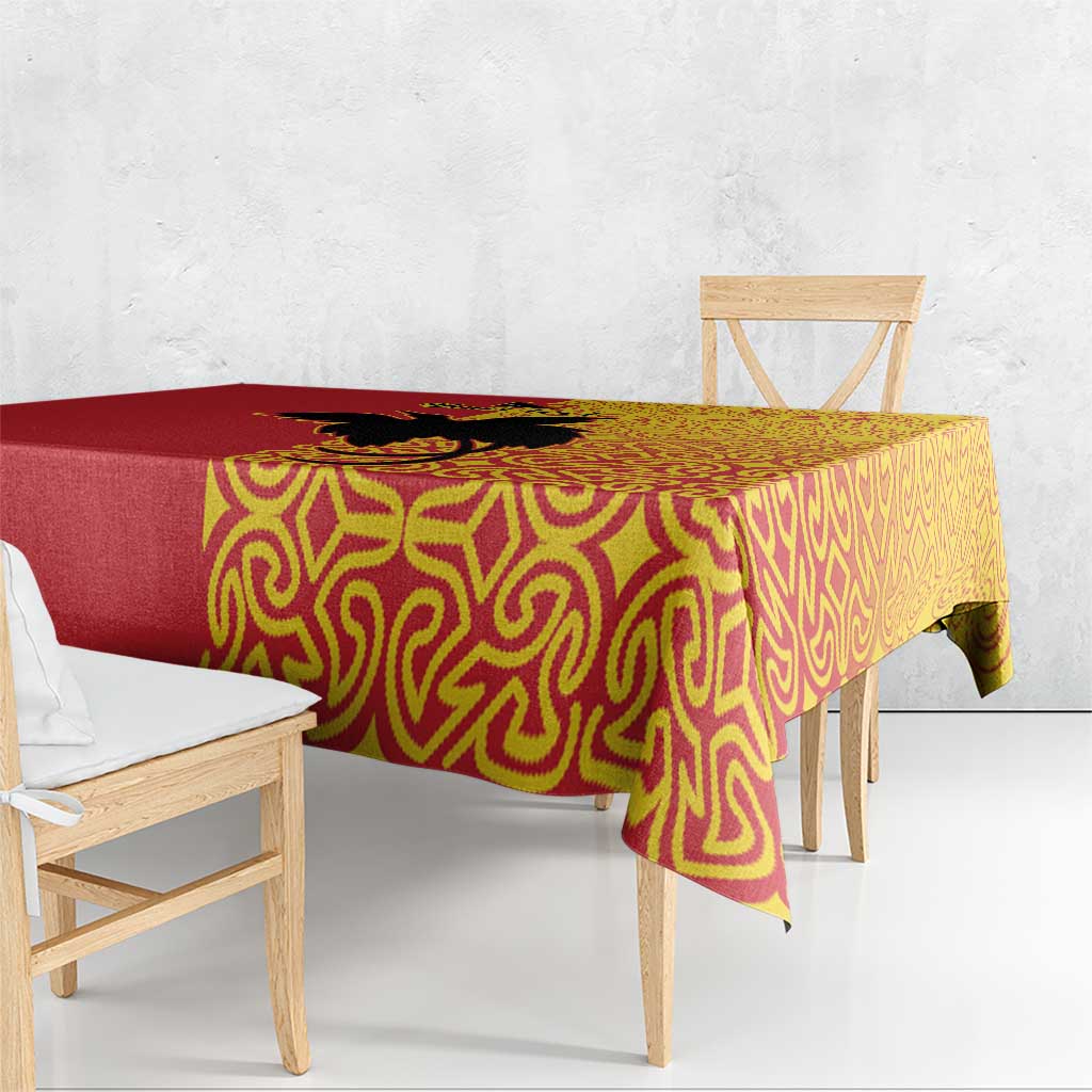 Papua New Guinea Oro Tapa Personalised Tablecloth Simple Bird of Paradise Style - Polynesian Pride