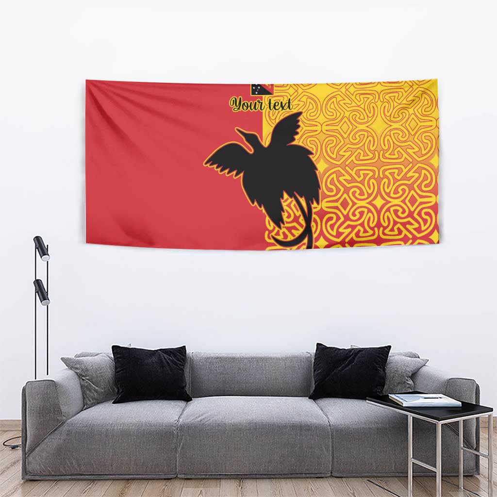 Papua New Guinea Oro Tapa Personalised Tapestry Simple Bird of Paradise Style - Polynesian Pride