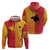 Papua New Guinea Oro Tapa Personalised Zip Hoodie Simple Bird of Paradise Style - Polynesian Pride
