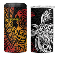 Papua New Guinea Sepik Personalised 4 in 1 Can Cooler Tumbler PNG Bird of Paradise Tattoo - Polynesian Pride