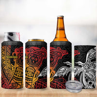 Papua New Guinea Sepik Personalised 4 in 1 Can Cooler Tumbler PNG Bird of Paradise Tattoo - Polynesian Pride