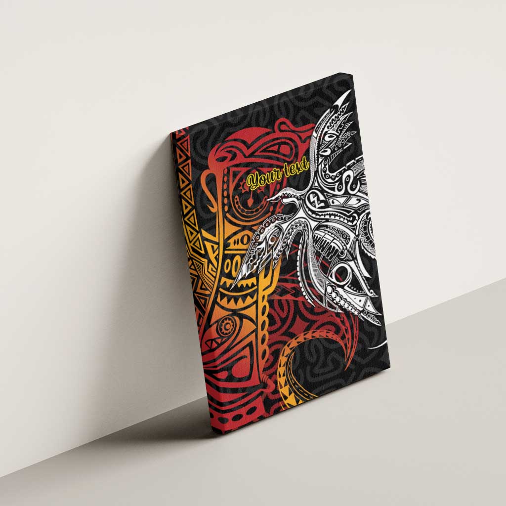 Papua New Guinea Sepik Personalised Canvas Wall Art PNG Bird of Paradise Tattoo - Polynesian Pride