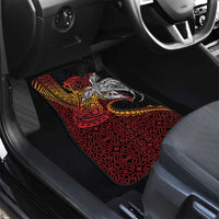 Papua New Guinea Sepik Personalised Car Mats PNG Bird of Paradise Tattoo - Polynesian Pride