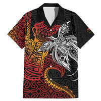 Papua New Guinea Sepik Personalised Family Matching Mermaid Dress and Hawaiian Shirt PNG Bird of Paradise Tattoo - Polynesian Pride